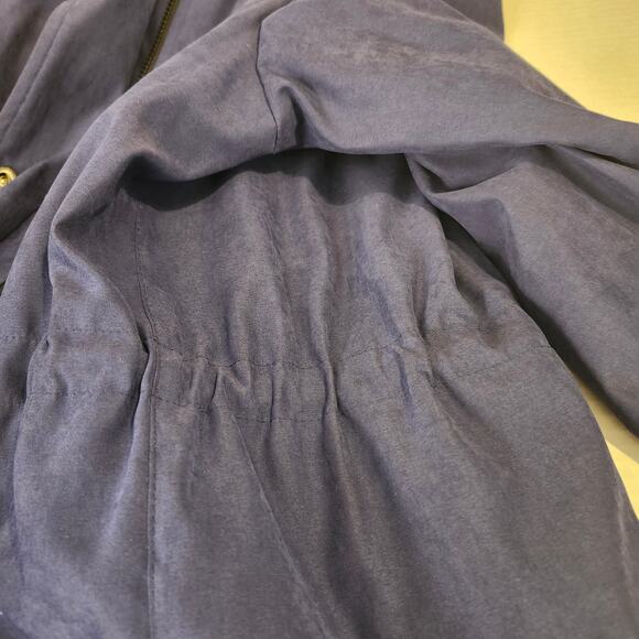 FSL Collection Women's Zip Up Detachable Hood Pockets Blue Lined Jacket Medium - Picture 16 of 16